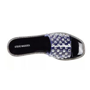 Steve Madden Jynn/Jynn Jelly Studded Clear Sandal w/Rhinestone size 8
